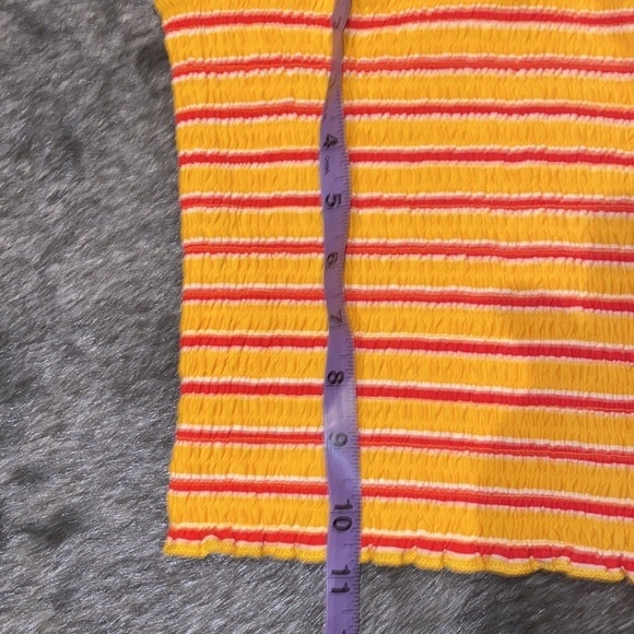 Bluenotes striped multi colour strapless cropped top Sz S - Picture 5 of 8